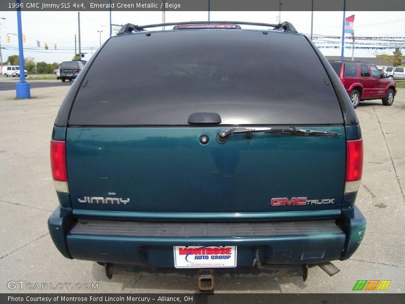 Emerald Green Metallic / Beige 1996 GMC Jimmy SLS 4x4