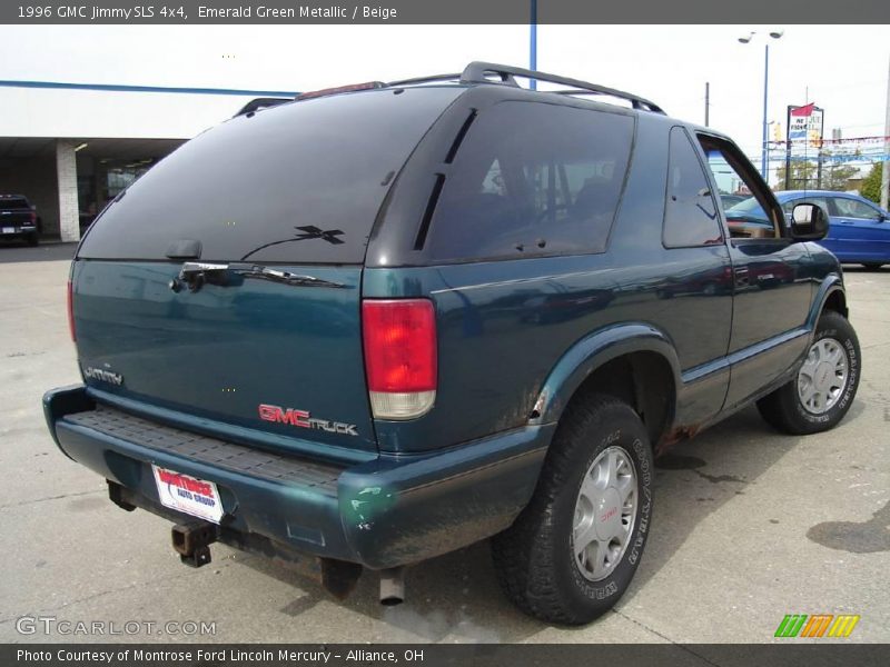 Emerald Green Metallic / Beige 1996 GMC Jimmy SLS 4x4