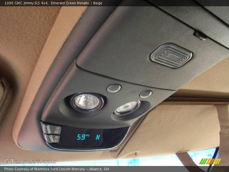Emerald Green Metallic / Beige 1996 GMC Jimmy SLS 4x4