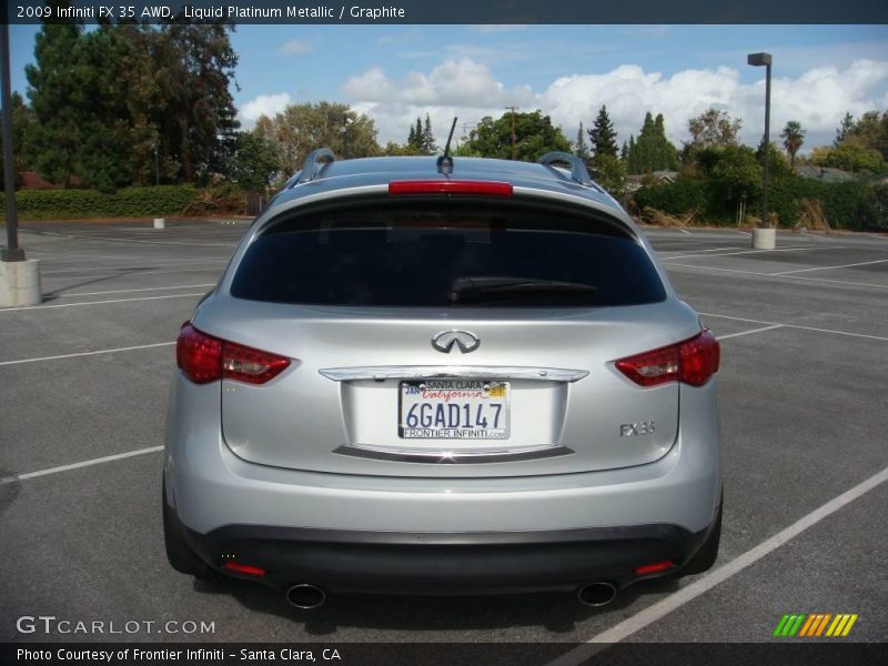 Liquid Platinum Metallic / Graphite 2009 Infiniti FX 35 AWD