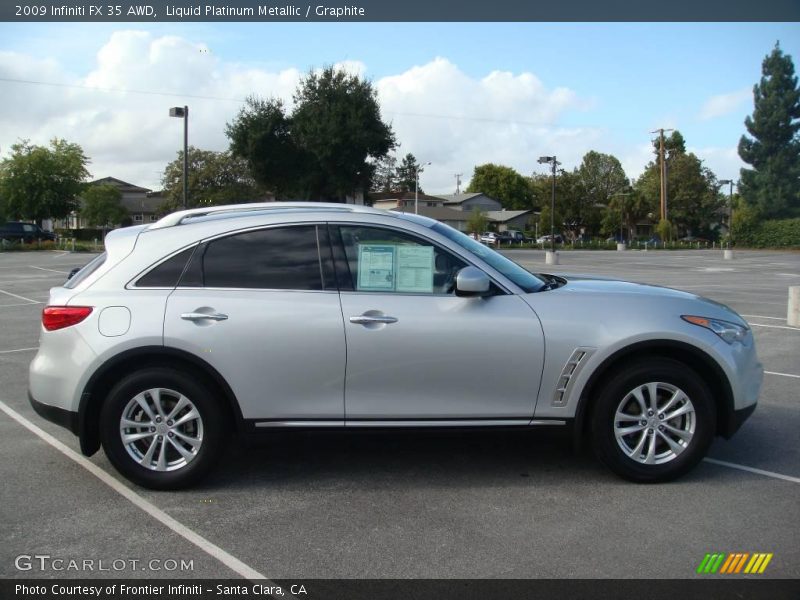 Liquid Platinum Metallic / Graphite 2009 Infiniti FX 35 AWD