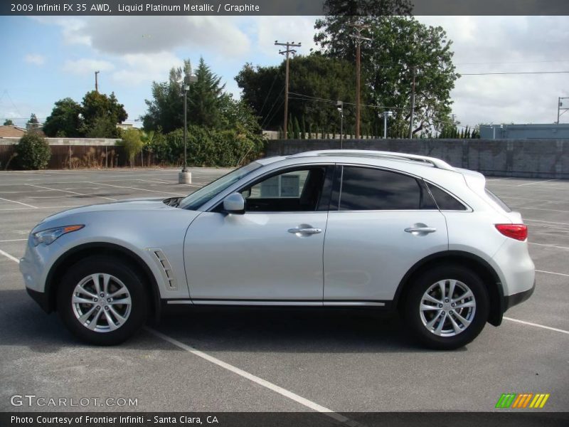 Liquid Platinum Metallic / Graphite 2009 Infiniti FX 35 AWD