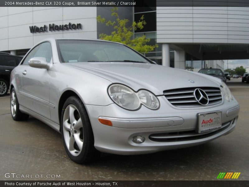 Brilliant Silver Metallic / Charcoal 2004 Mercedes-Benz CLK 320 Coupe