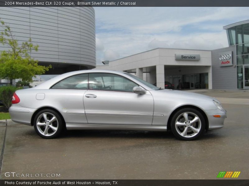 Brilliant Silver Metallic / Charcoal 2004 Mercedes-Benz CLK 320 Coupe