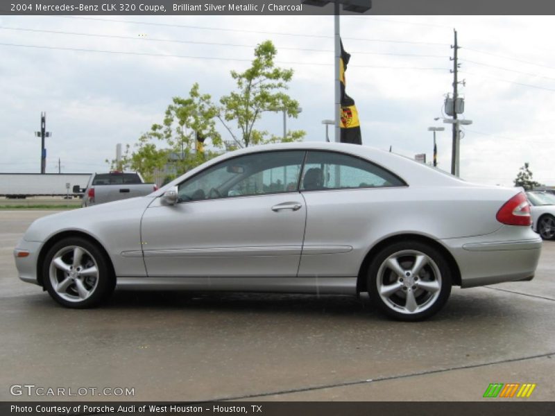 Brilliant Silver Metallic / Charcoal 2004 Mercedes-Benz CLK 320 Coupe