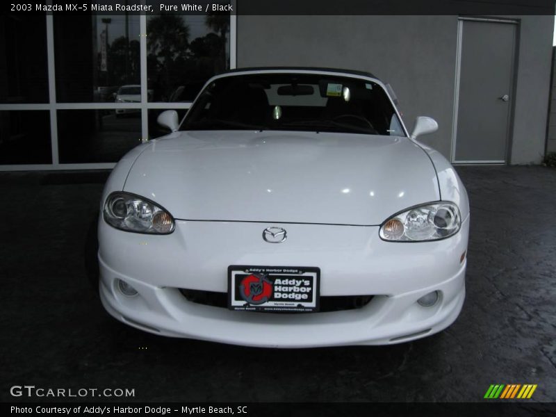 Pure White / Black 2003 Mazda MX-5 Miata Roadster