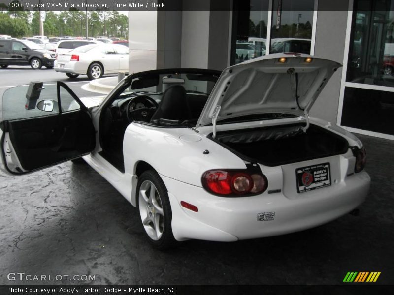 Pure White / Black 2003 Mazda MX-5 Miata Roadster