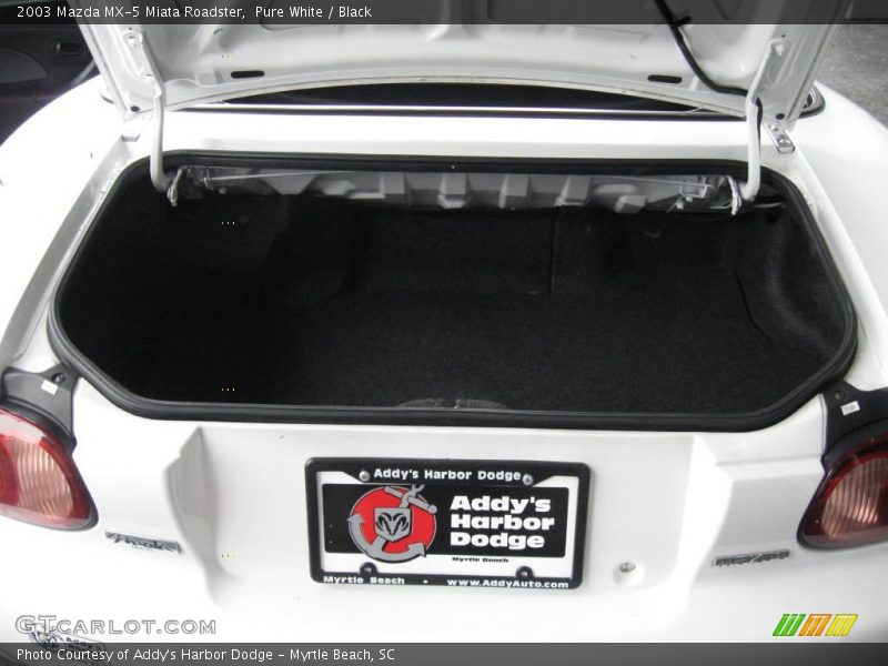 Pure White / Black 2003 Mazda MX-5 Miata Roadster