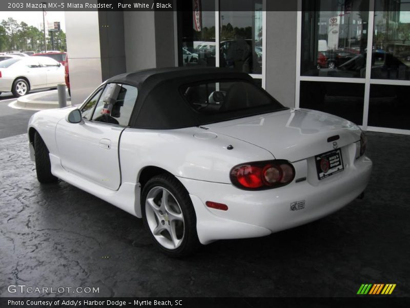 Pure White / Black 2003 Mazda MX-5 Miata Roadster