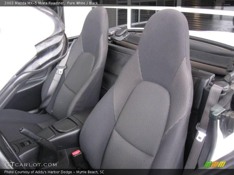 Pure White / Black 2003 Mazda MX-5 Miata Roadster