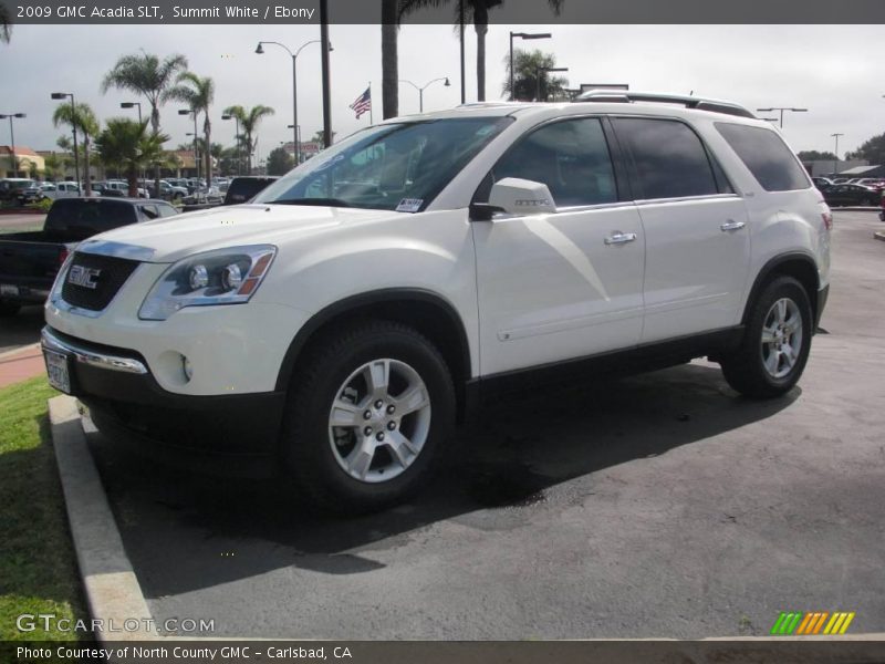 Summit White / Ebony 2009 GMC Acadia SLT