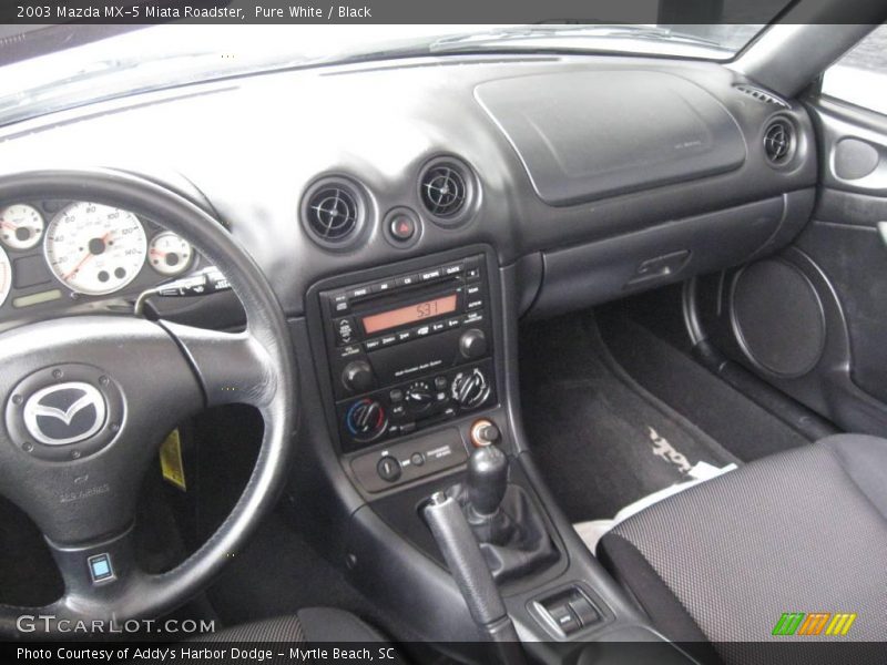 Pure White / Black 2003 Mazda MX-5 Miata Roadster