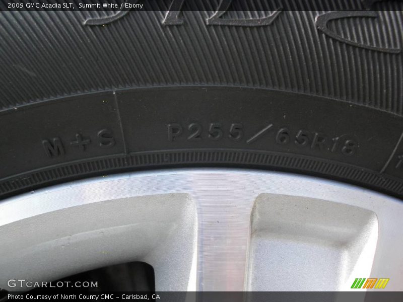 Summit White / Ebony 2009 GMC Acadia SLT