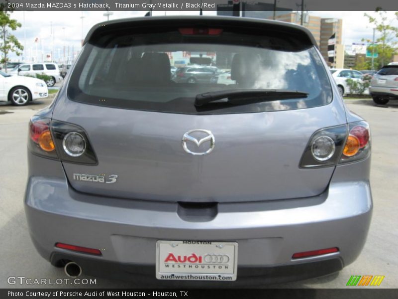Titanium Gray Metallic / Black/Red 2004 Mazda MAZDA3 s Hatchback