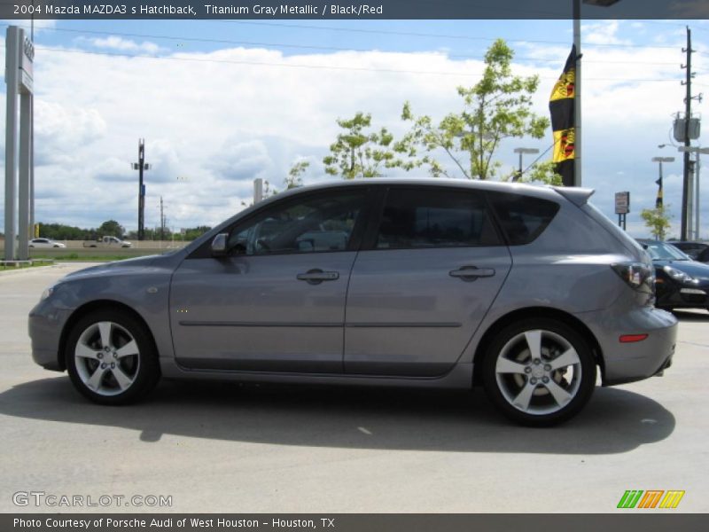 Titanium Gray Metallic / Black/Red 2004 Mazda MAZDA3 s Hatchback