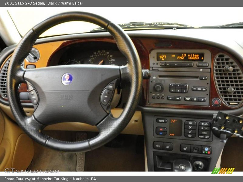 Black / Warm Beige 2001 Saab 9-3 Sedan