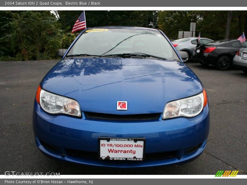 Electric Blue / Black 2004 Saturn ION 2 Quad Coupe