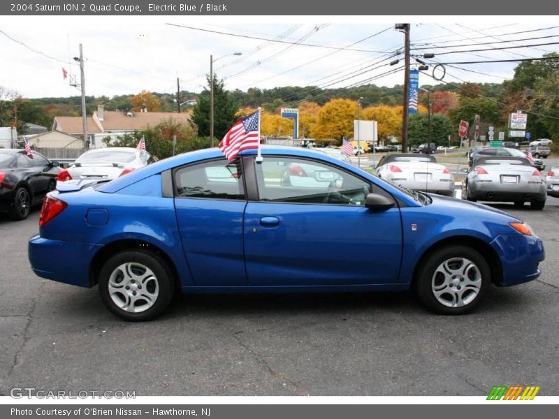 Electric Blue / Black 2004 Saturn ION 2 Quad Coupe