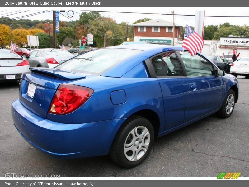 Electric Blue / Black 2004 Saturn ION 2 Quad Coupe