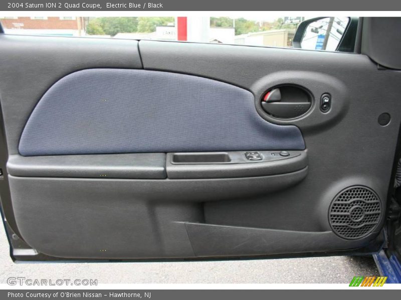 Electric Blue / Black 2004 Saturn ION 2 Quad Coupe