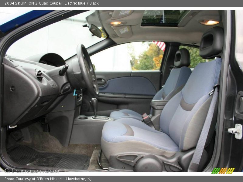 Electric Blue / Black 2004 Saturn ION 2 Quad Coupe