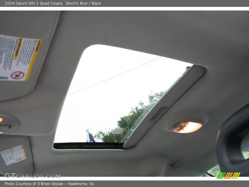Electric Blue / Black 2004 Saturn ION 2 Quad Coupe