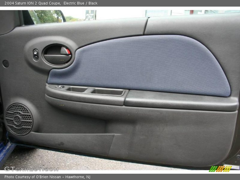 Electric Blue / Black 2004 Saturn ION 2 Quad Coupe