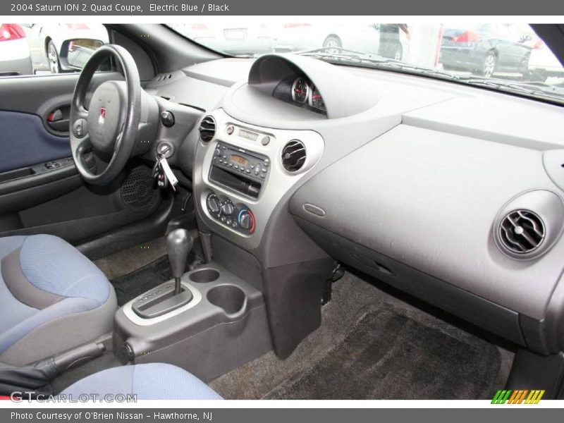 Electric Blue / Black 2004 Saturn ION 2 Quad Coupe