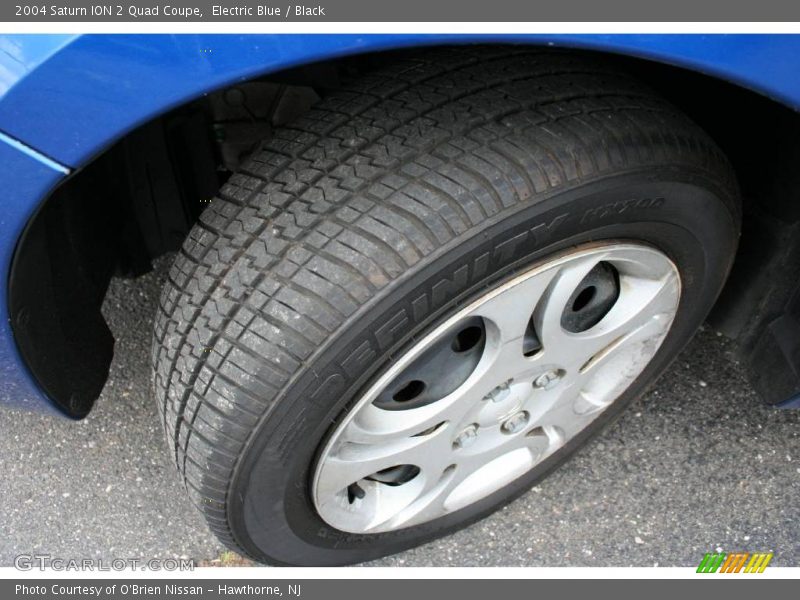 Electric Blue / Black 2004 Saturn ION 2 Quad Coupe