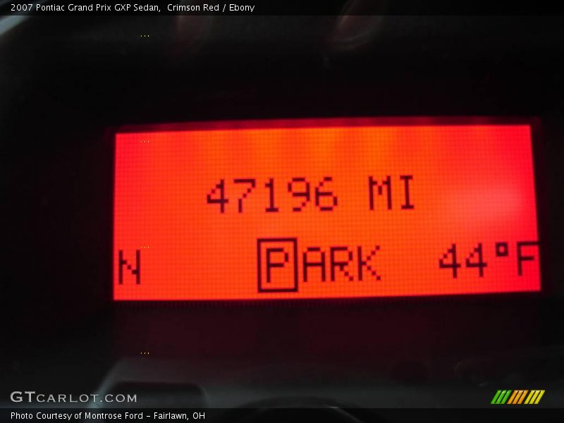 Crimson Red / Ebony 2007 Pontiac Grand Prix GXP Sedan