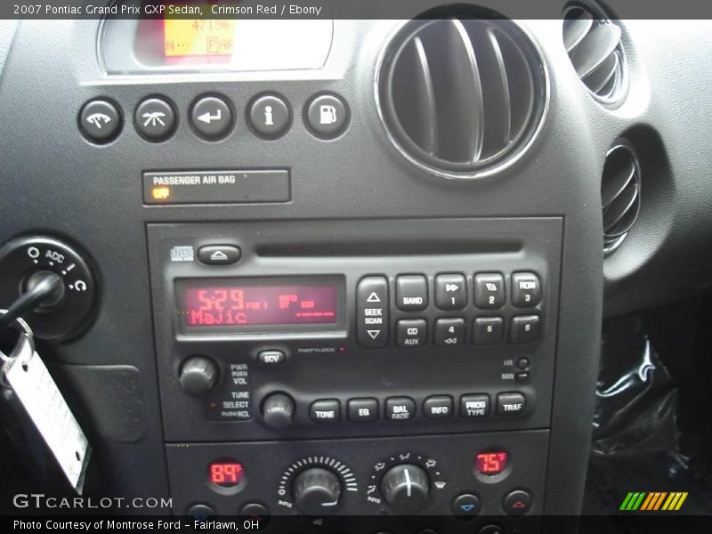 Crimson Red / Ebony 2007 Pontiac Grand Prix GXP Sedan