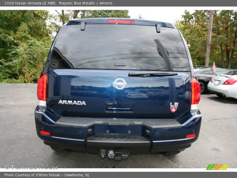 Majestic Blue Metallic / Almond 2009 Nissan Armada LE 4WD