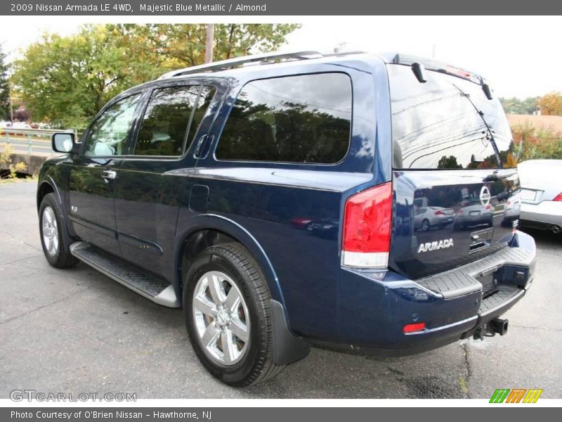 Majestic Blue Metallic / Almond 2009 Nissan Armada LE 4WD