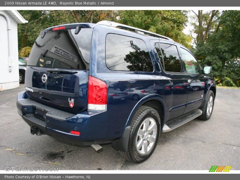 Majestic Blue Metallic / Almond 2009 Nissan Armada LE 4WD