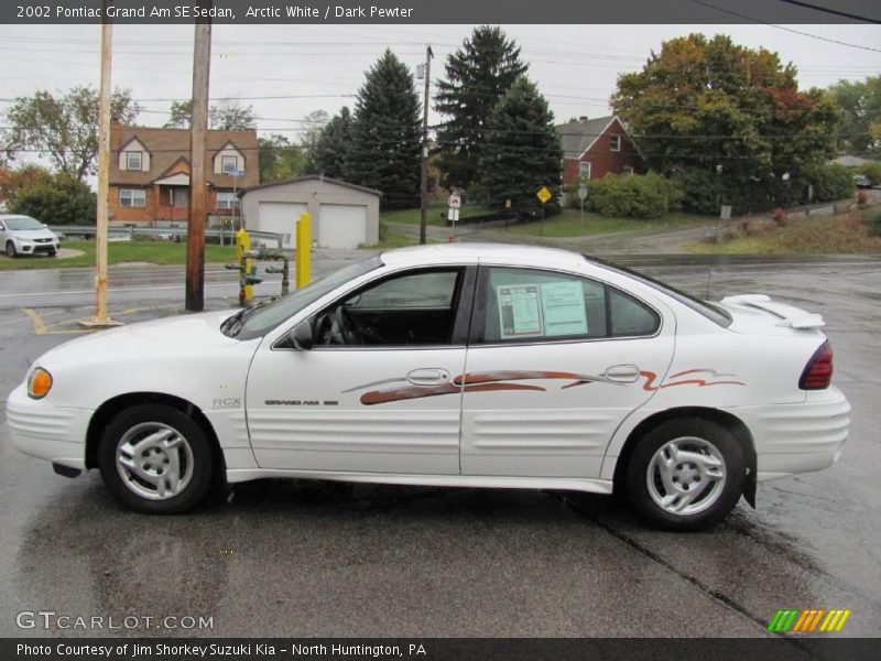 Arctic White / Dark Pewter 2002 Pontiac Grand Am SE Sedan