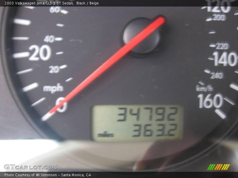 Black / Beige 2003 Volkswagen Jetta GLS 1.8T Sedan