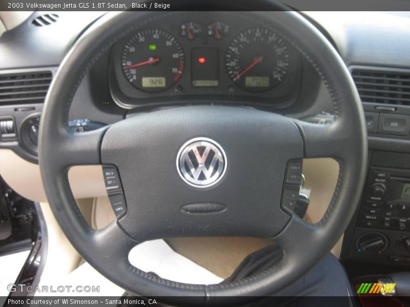 Black / Beige 2003 Volkswagen Jetta GLS 1.8T Sedan