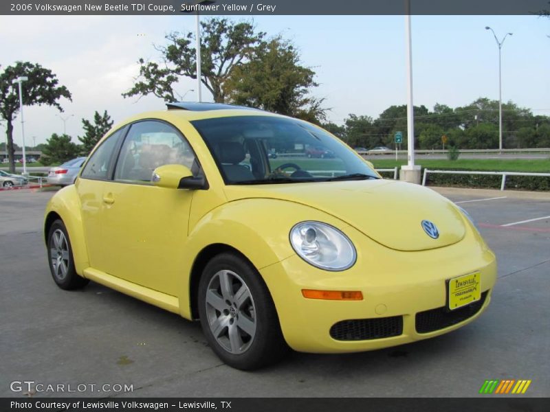 Sunflower Yellow / Grey 2006 Volkswagen New Beetle TDI Coupe