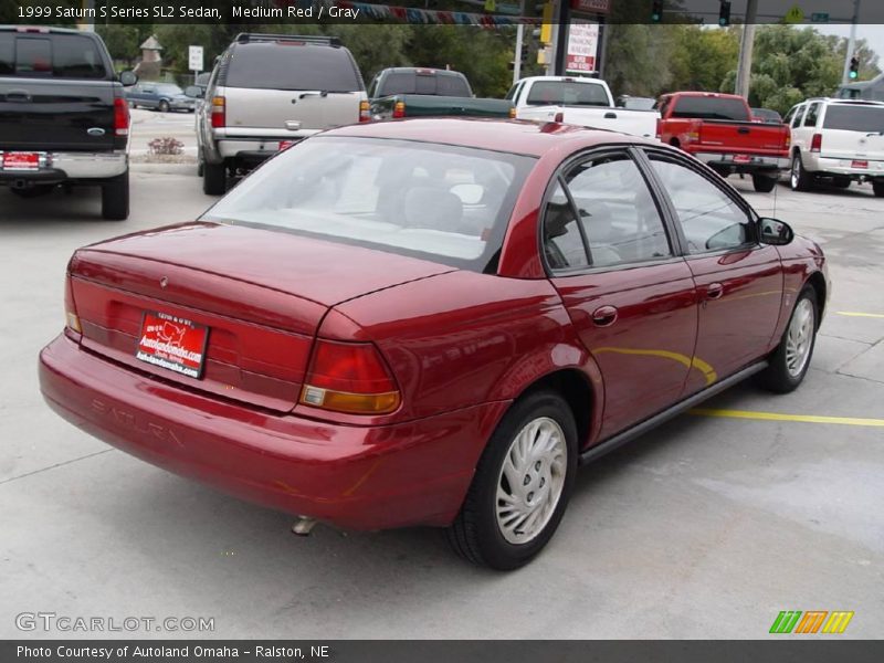 Medium Red / Gray 1999 Saturn S Series SL2 Sedan