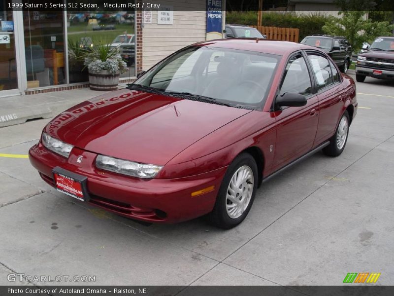 Medium Red / Gray 1999 Saturn S Series SL2 Sedan