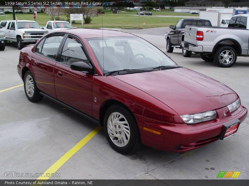 Medium Red / Gray 1999 Saturn S Series SL2 Sedan