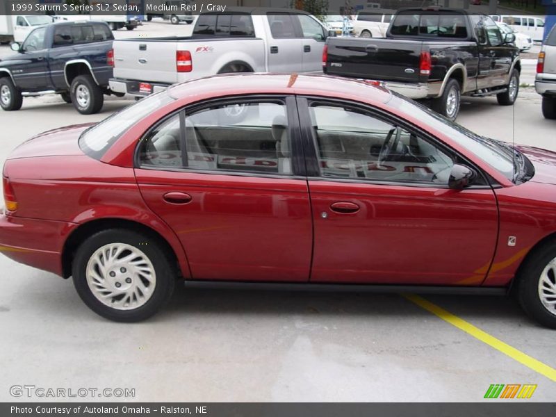 Medium Red / Gray 1999 Saturn S Series SL2 Sedan