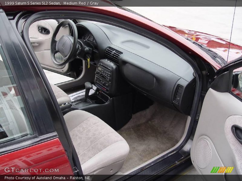 Medium Red / Gray 1999 Saturn S Series SL2 Sedan