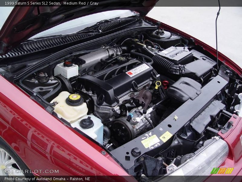Medium Red / Gray 1999 Saturn S Series SL2 Sedan