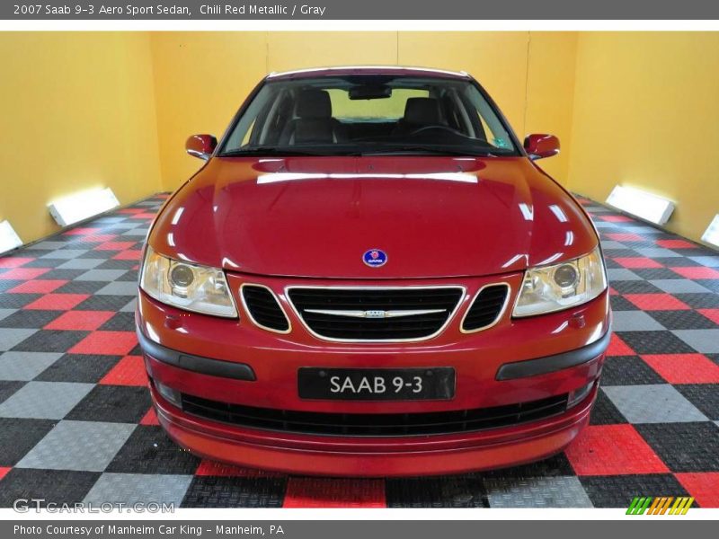 Chili Red Metallic / Gray 2007 Saab 9-3 Aero Sport Sedan