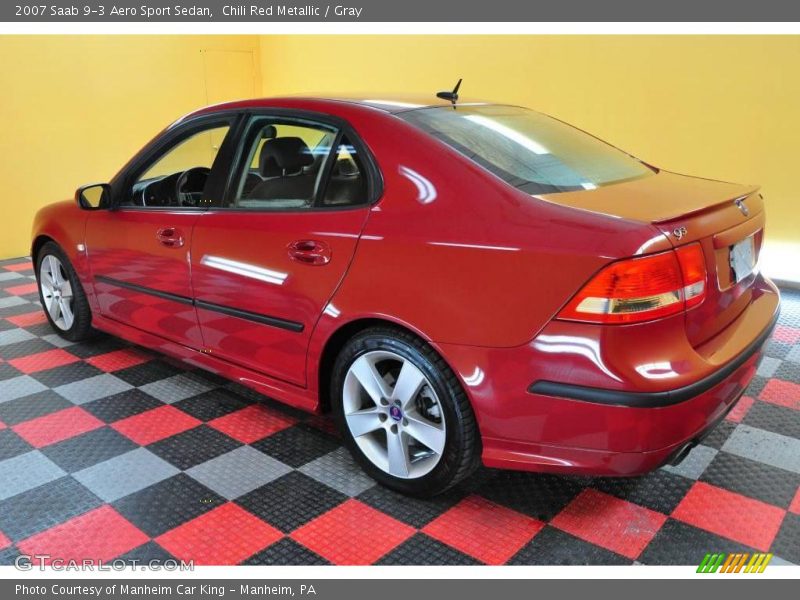 Chili Red Metallic / Gray 2007 Saab 9-3 Aero Sport Sedan