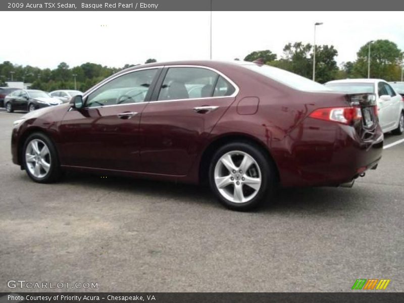 Basque Red Pearl / Ebony 2009 Acura TSX Sedan