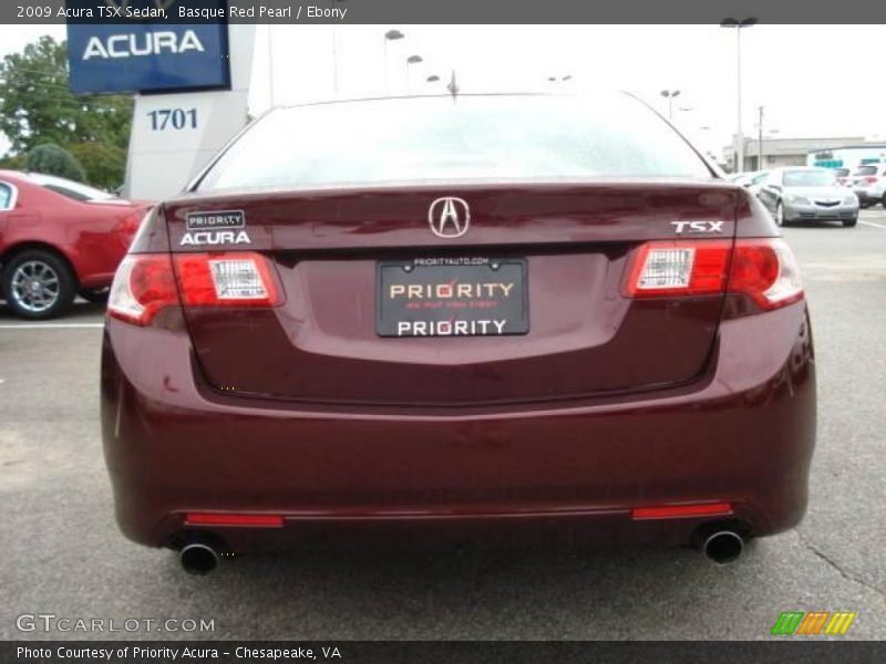 Basque Red Pearl / Ebony 2009 Acura TSX Sedan