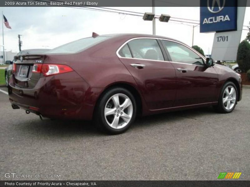 Basque Red Pearl / Ebony 2009 Acura TSX Sedan