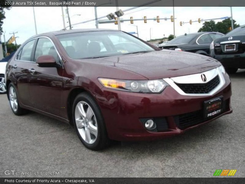Basque Red Pearl / Ebony 2009 Acura TSX Sedan
